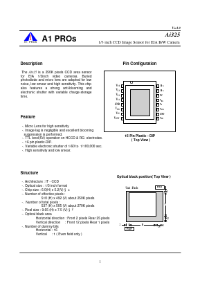 AI325 Datasheet PDF A1 PROs co., Ltd.