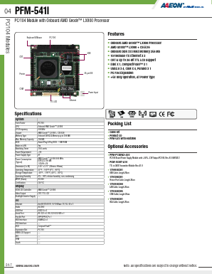 PFM-541I Datasheet PDF AAEON Technology