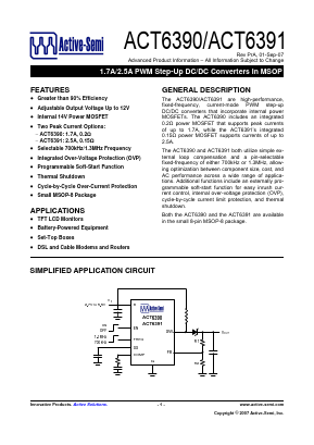 ACT6390 Datasheet PDF Active-Semi, Inc