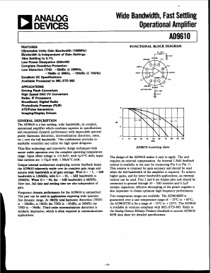 AD9610TH/883B Datasheet PDF Analog Devices