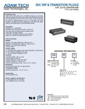 FDP40T Datasheet PDF Adam Technologies, Inc.