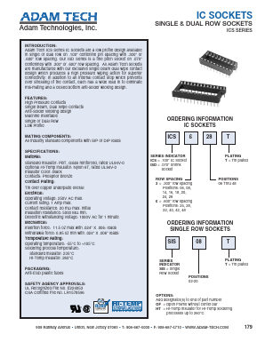 ICS609T Datasheet PDF Adam Technologies, Inc.
