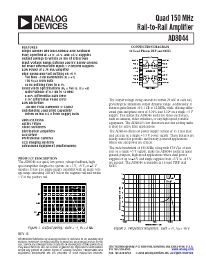 AD8044 Datasheet PDF Analog Devices
