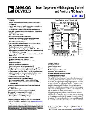 ADM1066ACPZ-REEL Datasheet PDF Analog Devices