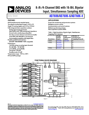 EVAL-AD7606-6SDZ Datasheet PDF Analog Devices