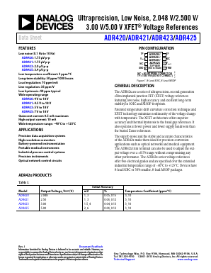 ADR421 Datasheet PDF Analog Devices