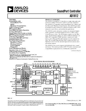 AD1812 Datasheet PDF Analog Devices