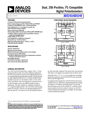 AD5243BRM50-RL7 Datasheet PDF Analog Devices