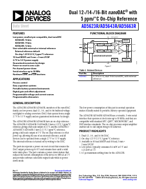 AD5623RARMZ-5 Datasheet PDF Analog Devices