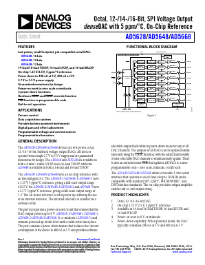 AD5628 Datasheet PDF Analog Devices