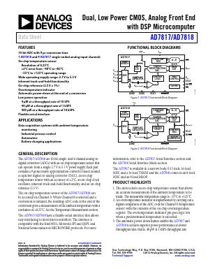 AD7817BRUZ-REEL Datasheet PDF Analog Devices