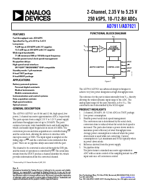 AD7911ARM-REEL7 Datasheet PDF Analog Devices