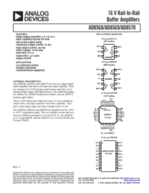 AD8570ACP-REEL7 Datasheet PDF Analog Devices