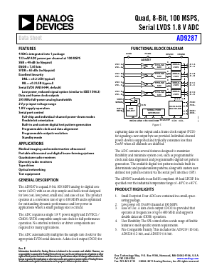 AD9287 Datasheet PDF Analog Devices