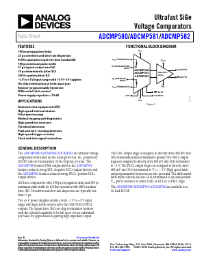 ADCMP580 Datasheet PDF Analog Devices