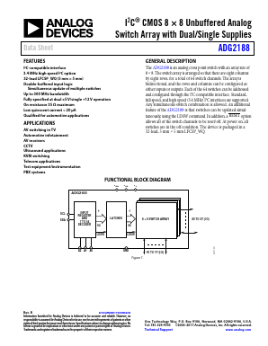 ADG2188YCPZ-REEL7 Datasheet PDF Analog Devices