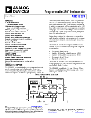 ADIS16203/PCBZ Datasheet PDF Analog Devices