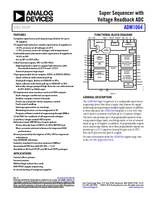 ADM1064 Datasheet PDF Analog Devices