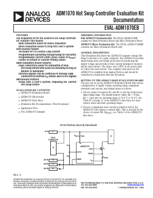 EVAL-ADM1070EB Datasheet PDF Analog Devices