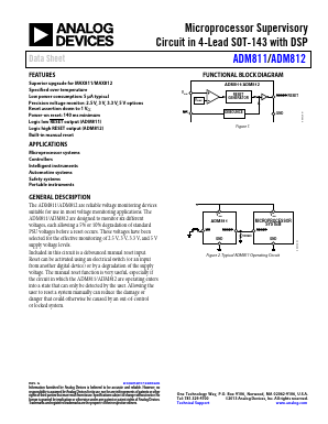 ADM811SARTZ-REEL Datasheet PDF Analog Devices