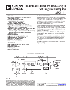 ADN2811ACP-CML-RL Datasheet PDF Analog Devices