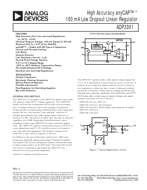 ADP3301AR-3 Datasheet PDF Analog Devices