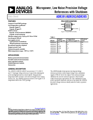 ADR395AUJZ-REEL7 Datasheet PDF Analog Devices