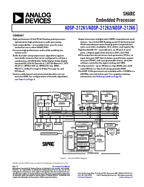 ADSP-21261 Datasheet PDF Analog Devices