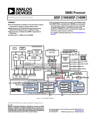 ADSP-21469KBZ-ENG2 Datasheet PDF Analog Devices