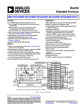 ADSP-BF527KBCZ-6 Datasheet PDF Analog Devices