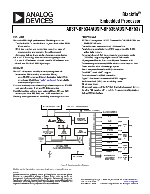 ADSP-BF537 Datasheet PDF Analog Devices