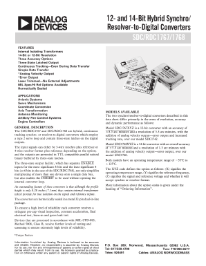 SDC1767 Datasheet PDF Analog Devices