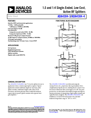 ADA4304-3 Datasheet PDF Analog Devices
