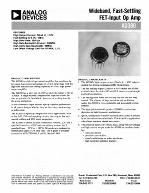 AD380LH Datasheet PDF Analog Devices