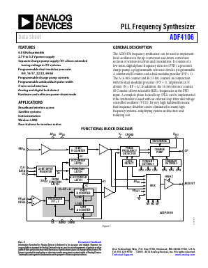 EV-ADF4106SD1Z Datasheet PDF Analog Devices
