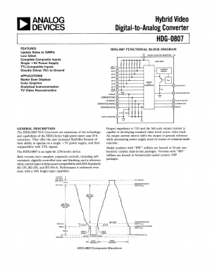 HDG-0807 Datasheet PDF Analog Devices