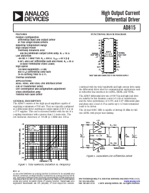 AD815A Datasheet PDF Analog Devices