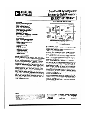 RDC1742418B Datasheet PDF Analog Devices