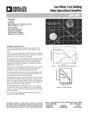 HOS-060 Datasheet PDF Analog Devices