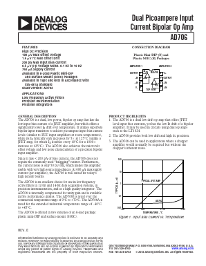 AD706ARZ-REEL_03 Datasheet PDF Analog Devices