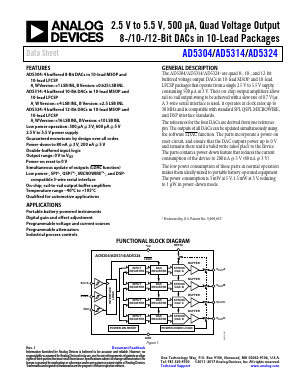 AD5314ACPZ-REEL7 Datasheet PDF Analog Devices