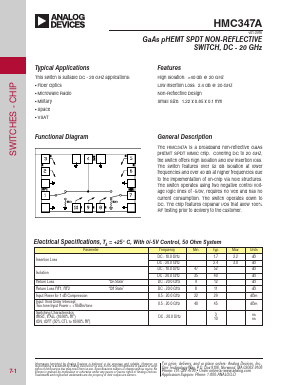 HMC347A Datasheet PDF Analog Devices