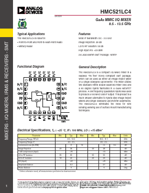 HMC521LC4 Datasheet PDF Analog Devices