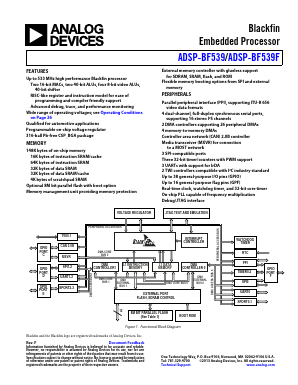 ADBF539WBBCZ5F8 Datasheet PDF Analog Devices