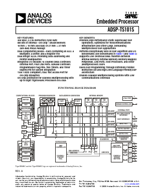 ADSP-TS101SAB2-000 Datasheet PDF Analog Devices