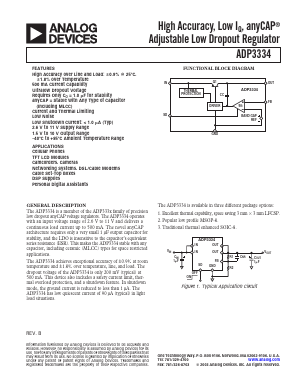 ADP3334ACP Datasheet PDF Analog Devices