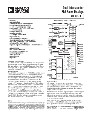 AD9887AKS-100 Datasheet PDF Analog Devices