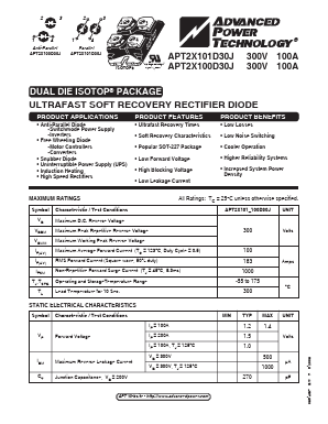 APT2X100D30J Datasheet PDF Advanced Power Technology