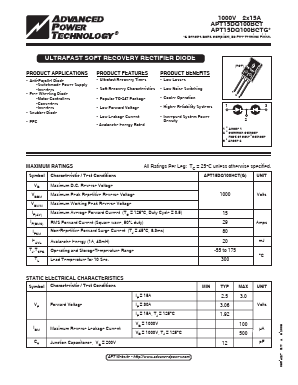 APT15DQ100BCTG Datasheet PDF Advanced Power Technology