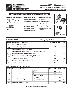 APT30DQ100SG Datasheet PDF Advanced Power Technology